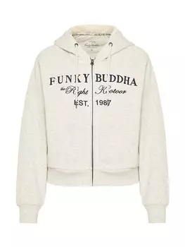 Толстовка с капюшоном на молнии Funky Buddha, серый