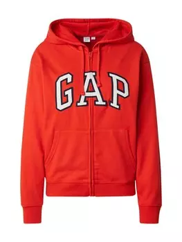 Толстовка с капюшоном на молнии GAP HERITAGE, красный