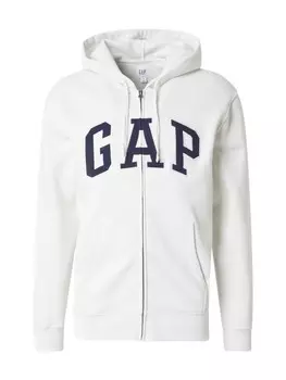 Толстовка с капюшоном на молнии GAP HERITAGE, светло-серый