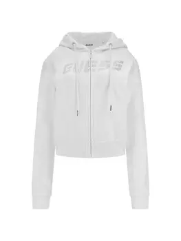 Толстовка с капюшоном на молнии GUESS, белый