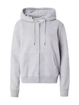 Толстовка с капюшоном на молнии GUESS JEANS Zip-Up Hoodie, пятнистый серый