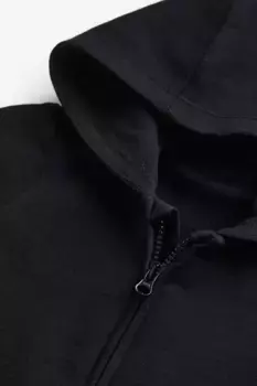 Толстовка с капюшоном на молнии H&M, черный