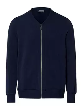 Толстовка с капюшоном на молнии Hanro Natural Living, темно-синий