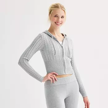 Толстовка с капюшоном на молнии Harper & Ivy для юниоров, цвет Heather Gray