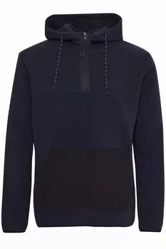 Толстовка с капюшоном на молнии INDICODE JEANS Zip-Up Hoodie, темно-синий