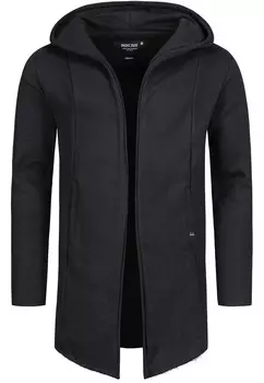 Толстовка с капюшоном на молнии INDICODE JEANS Brekstad, черный