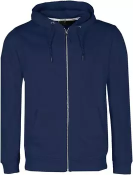 Толстовка с капюшоном на молнии INDICODE Ponto, темно-синий