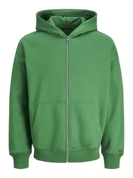 Толстовка с капюшоном на молнии JACK & JONES, зеленый