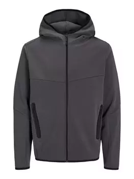 Толстовка с капюшоном на молнии JACK & JONES JCOFusion, антрацит
