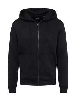 Толстовка с капюшоном на молнии JACK & JONES Zip-Up Hoodie Star, черный
