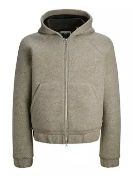Толстовка с капюшоном на молнии JACK & JONES Zip-Up Hoodie JCOTerrain, пятнистый серый