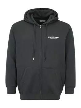 Толстовка с капюшоном на молнии Jack & Jones Plus Zip-Up Hoodie JORVEsterbro, цвет fir