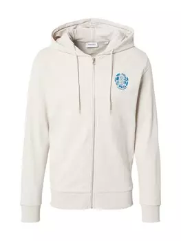 Толстовка с капюшоном на молнии JACK & JONES JJONE, бежевый