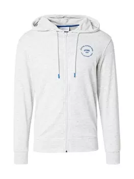 Толстовка с капюшоном на молнии JACK & JONES, цвет mottled white