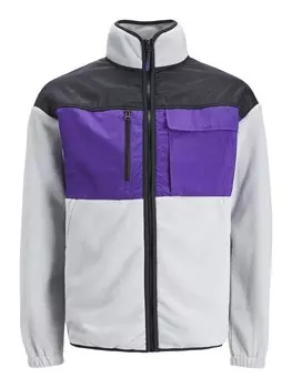 Толстовка с капюшоном на молнии JACK & JONES, цвет Silver grey