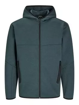 Толстовка с капюшоном на молнии JACK & JONES JCOFusion, цвет Cyan blue