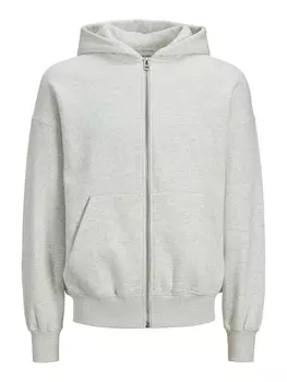 Толстовка с капюшоном на молнии JACK & JONES JJEUrban Edge, цвет mottled white