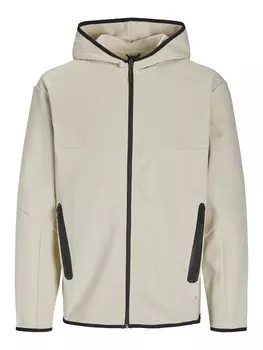 Толстовка с капюшоном на молнии JACK & JONES JCOFusion, кремовый