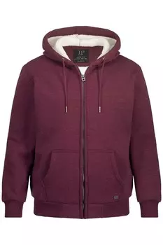 Толстовка с капюшоном на молнии JP1880 Zip-Up Hoodie, бордовый