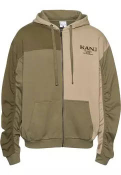 Толстовка с капюшоном на молнии Karl Kani Zip-Up Hoodie, хаки