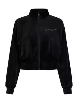 Толстовка с капюшоном на молнии Karl Lagerfeld Zip-Up Hoodie HOTEL, черный