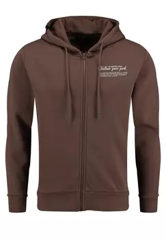 Толстовка с капюшоном на молнии Key Largo Zip-Up Hoodie PATH, коричневый