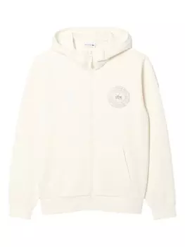 Толстовка с капюшоном на молнии LACOSTE, белый