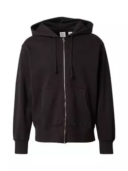 Толстовка с капюшоном на молнии LEVI'S Zip-Up Hoodie AUTHENTIC, черный