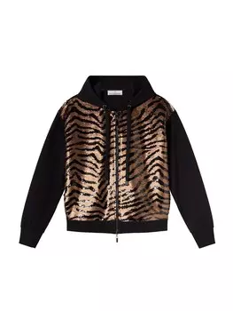 Толстовка с капюшоном на молнии Lola Casademunt Zip-Up Hoodie, черный