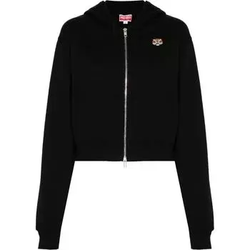Толстовка с капюшоном на молнии Lucky Tiger KENZO, черный