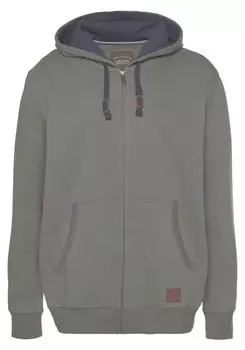 Толстовка с капюшоном на молнии Man's World, оливковый