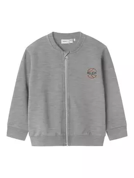 Толстовка с капюшоном на молнии NAME IT, пятнистый серый