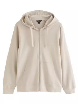 Толстовка с капюшоном на молнии Next, цвет Beige/Ecru/Light beige