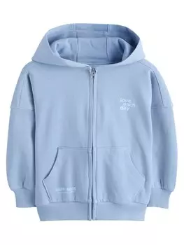 Толстовка с капюшоном на молнии Next, цвет Dusty blue/Sky blue