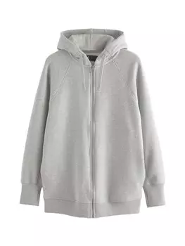 Толстовка с капюшоном на молнии Next Zip-Up Hoodie, светло-серый
