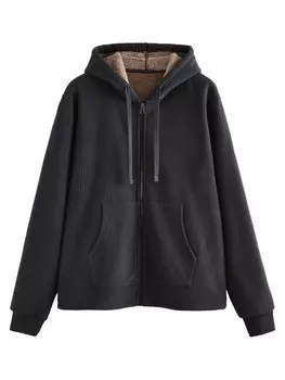 Толстовка с капюшоном на молнии Next Zip-Up Hoodie, антрацит