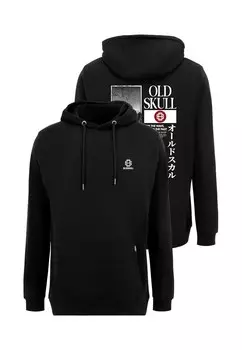 Толстовка с капюшоном на молнии Oldskull Asian Lotus Surf Logo Graphic, черный