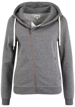 Толстовка с капюшоном на молнии Oxmo Zip-Up Hoodie Vicky, серый