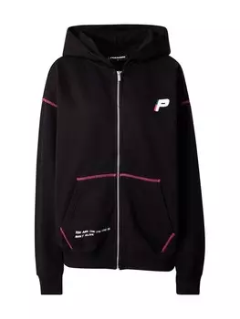 Толстовка с капюшоном на молнии Pegador Zip-Up Hoodie Jenna, черный