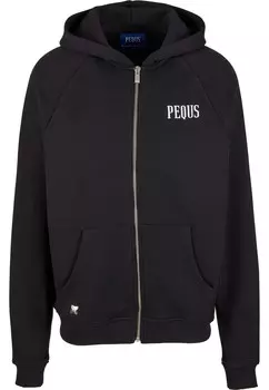 Толстовка с капюшоном на молнии Pequs, черный