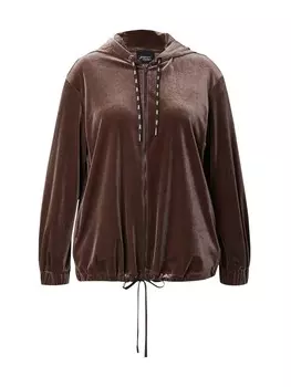 Толстовка с капюшоном на молнии Persona by Marina Rinaldi CHOPIN, цвет Muddy colored