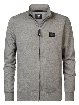 Толстовка с капюшоном на молнии Petrol Industries Takotna, пятнистый серый