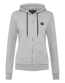 Толстовка с капюшоном на молнии PHILIPP PLEIN, серый