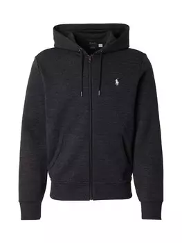 Толстовка с капюшоном на молнии Polo Ralph Lauren Zip-Up Hoodie, черный