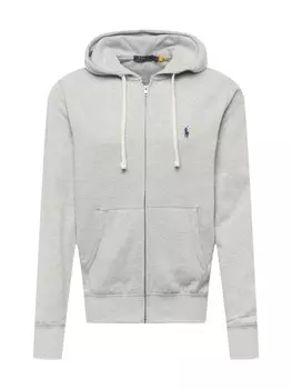 Толстовка с капюшоном на молнии Polo Ralph Lauren Zip-Up Hoodie, серый