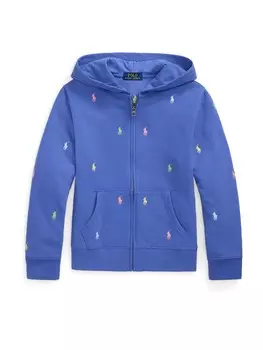 Толстовка с капюшоном на молнии Polo Ralph Lauren, цвет Blue/Sky blue