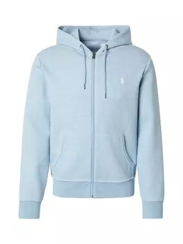 Толстовка с капюшоном на молнии Polo Ralph Lauren, светло-синий