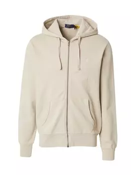 Толстовка с капюшоном на молнии Polo Ralph Lauren, серо-коричневый