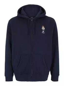 Толстовка с капюшоном на молнии Polo Ralph Lauren, темно-синий