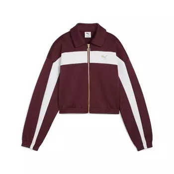 Толстовка с капюшоном на молнии PUMA, цвет Wine red